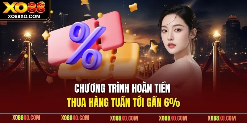 Chương trình hoàn tiền thua hàng tuần tới gần 6%